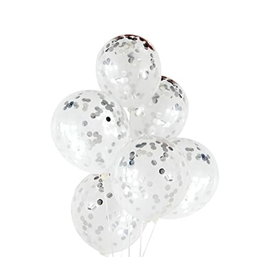 Silver, White and Blue Theme Birthday Decorations for Boys, Girls, Adult - Silver, Blue and White Birthday Decorations - White , Silver and Blue Balloons for Birthday Decoration