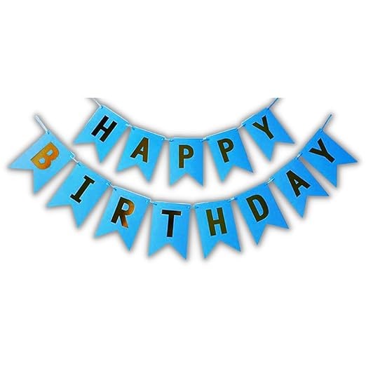 Silver, White & Blue Birthday Decoration Set for Boys, Girls, Adults- Blue Birthday Decorations , Blue Balloons Party Decorations Theme