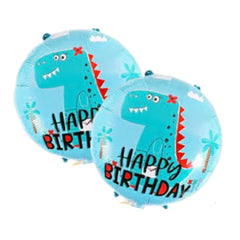 Dinosaur Theme Birthday Decoration Pack for Kids Party / Boys - 66pc - 1 Banner, 5pc Dinosaur Balloon Set, 60 Balloons ( Jungle Birthday Theme Decoration Set of Dinosaur )