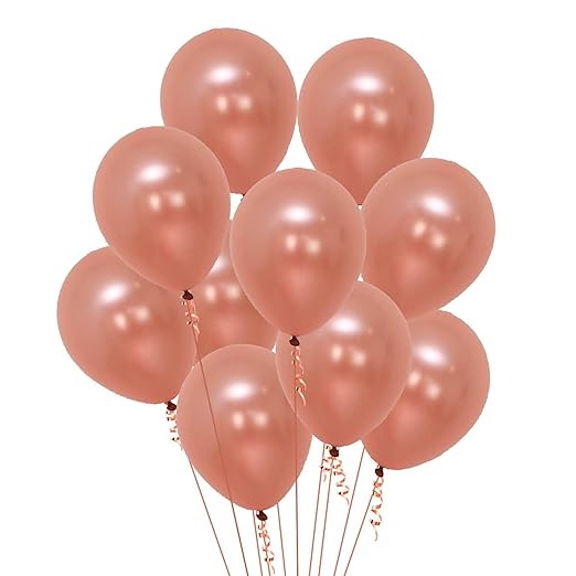 Rose Gold Confetti Balloon Combo | Rose GoldBirthday Decoration Items | Rose Gold Party props | Anniversary Decoration Items
