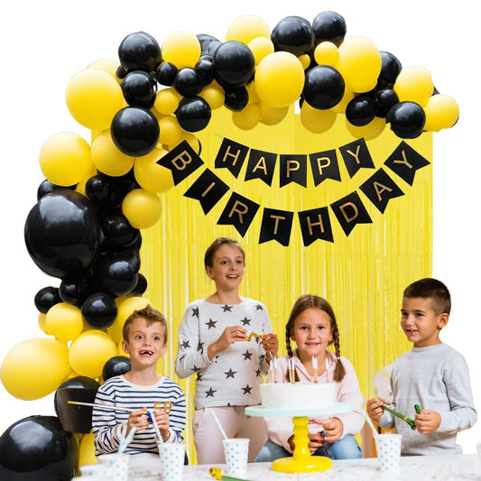 Yellow Theme Birthday Decorations for Boys, Girls, Kids Party - Yellow Party Supplies for Birthday Decoration, Yellow Birthday Decoration Kit