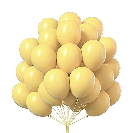 100Pc Yellow Pastel Balloons For Birthday Decoration Party/Birthday/Party Decoration/Kids Birthday decor