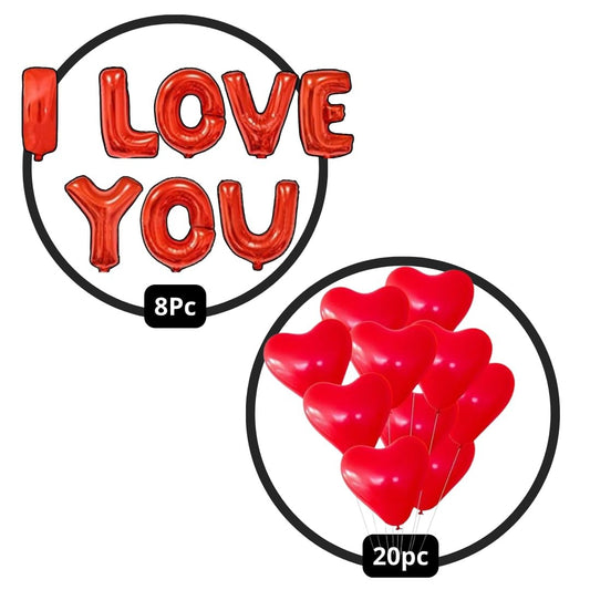 Valentines Decorations for Couples, Love Theme Decorations, I love you decorations for couples, heart balloon bouquet (Valentines Decor 5)