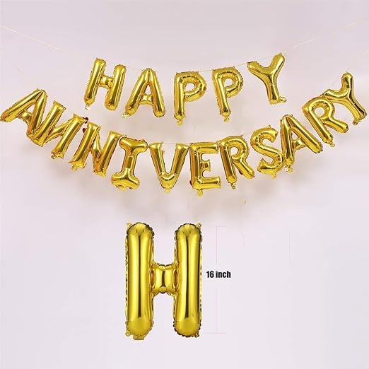 Black & Gold Anniversary Decorations for Couples,Silver, Gold & Black Anniversary Theme Decorations, Anniversary Decoration Items for Couples, Parents, Newly Wed