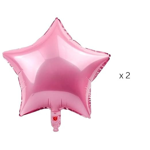 Pink Baby Feet Balloon (It's a Girl), 10 White and Pink Balloons, 2 Star Balloons - Baby Shower Decoration, Welcome Baby Balloons