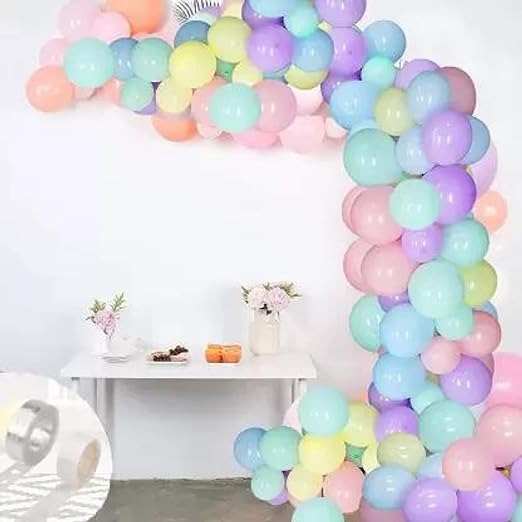 50Pc Multicolour Pastel Balloons For Birthday Decoration Party/Birthday/Party Decoration/Kids Birthday decor (50Pc Multicolour Pastel Balloon)