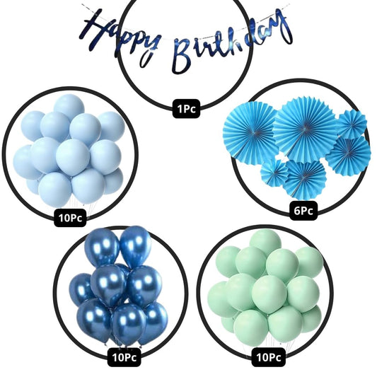 Paper Fan Birthday Theme Decorations Set for Boys, Girls, Kids Party, Adults - Paper Fan Birthday Decorations for Girls, Boys - Paper Fans Party Supplies for BIrthday Decorations