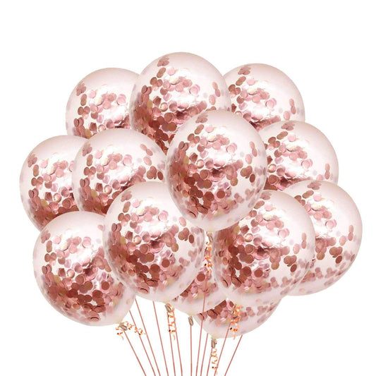 Birthday Latex Balloon, Pack Of 50, Rose Gold