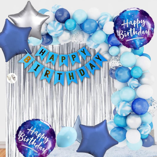 Happy Birthday Foil Balloon Set Birthday Theme Decorations Kit for Boys Girls Kids Party