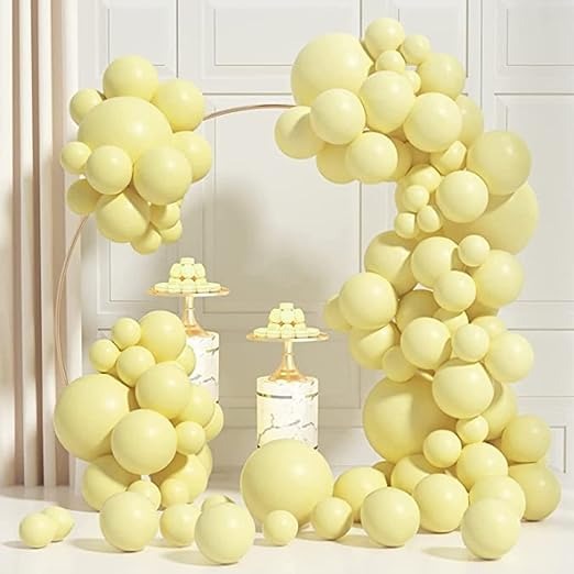 Pastel Yellow Balloon Pack of 50 for Birthday / Anniversary / Wedding