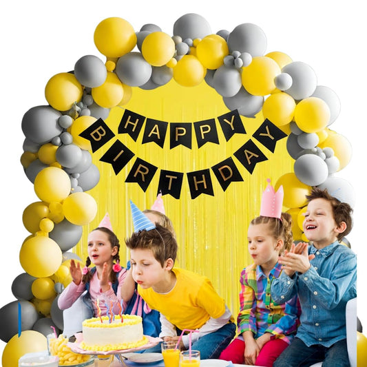 Yellow Theme Birthday Decorations for Boys, Girls, Kids Party - Yellow Party Supplies for Birthday Decoration, Yellow Birthday Decoration Kit