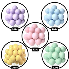 100Pc Multicolour Pastel Balloons For Birthday Decoration Party/Birthday/Party Decoration/Kids Birthday decor