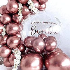 50Pc Rose Gold Chrome Balloons | Birthday Decoration Items | Party props | Anniversary Decoration Items | Rose Gold Balloon Decoration